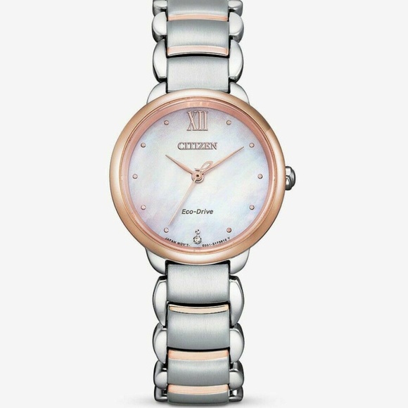 Citizen EM0926-55Y Women's Eco-Drive Mother of Pearl Bracelet Strap Watch - Picture 1 of 6